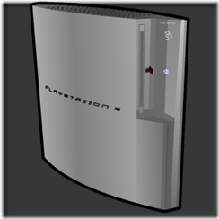 Playstation 3 standing  icon (silver)